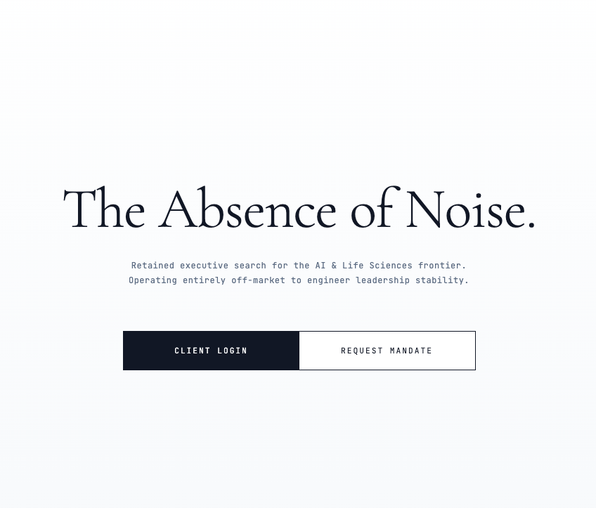 Health2Talent homepage — The Absence of Noise